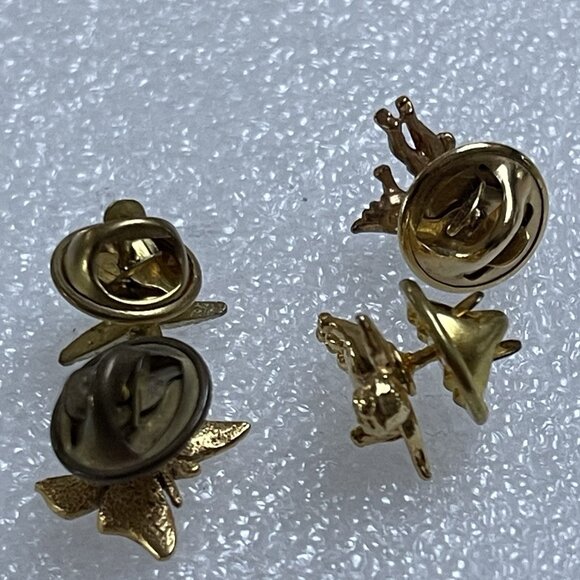 Vintage Gold Tone Angel Starfish Butterfly Lapel Hat Pin Brooch 4 Pieces - Picture 4 of 4